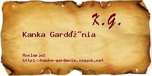 Kanka Gardénia névjegykártya